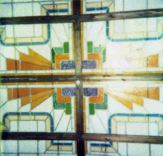 French Art Deco Stained Glass Ceiling