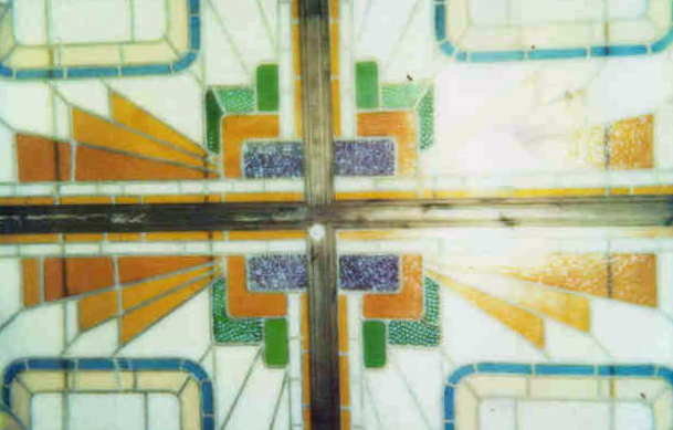 French Art Deco Stained Glass Ceiling