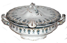 Antique English Leland J&C Meakin Hanley Porcelain Tureen