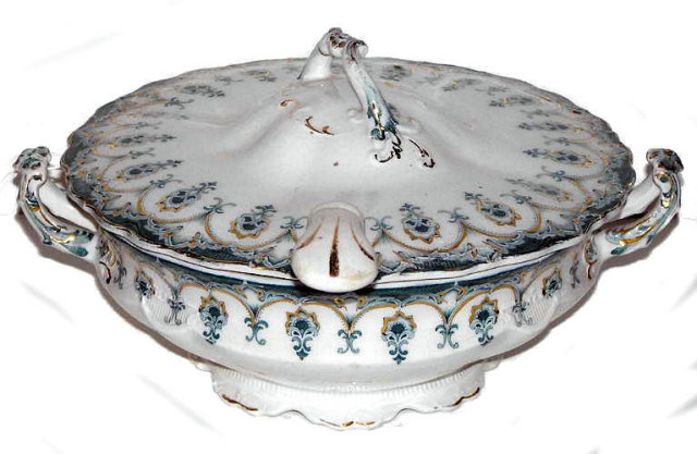 Antique English Leland J&C Meakin Hanley Porcelain Tureen