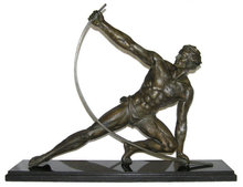 RONCOURT Art Deco Man Bending Steel