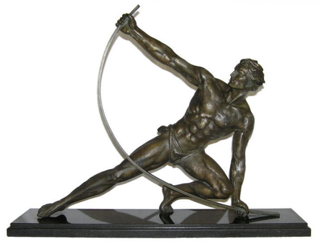 RONCOURT Art Deco Man Bending Steel