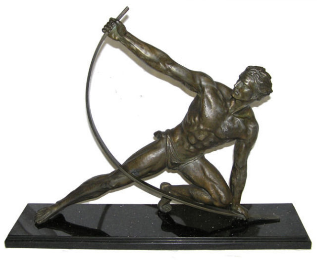 RONCOURT Art Deco Man Bending Steel