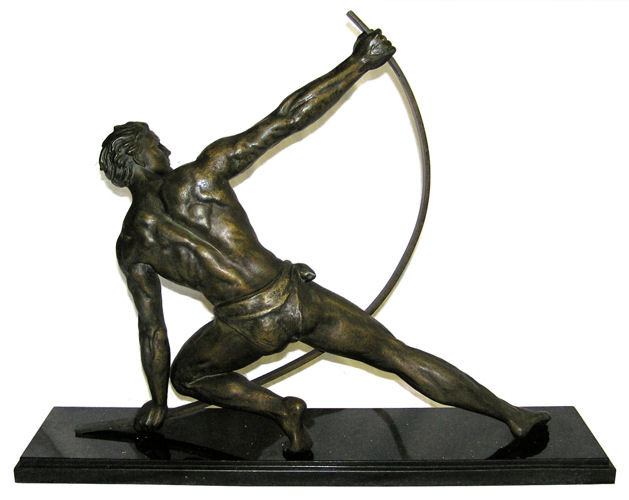 RONCOURT Art Deco Man Bending Steel