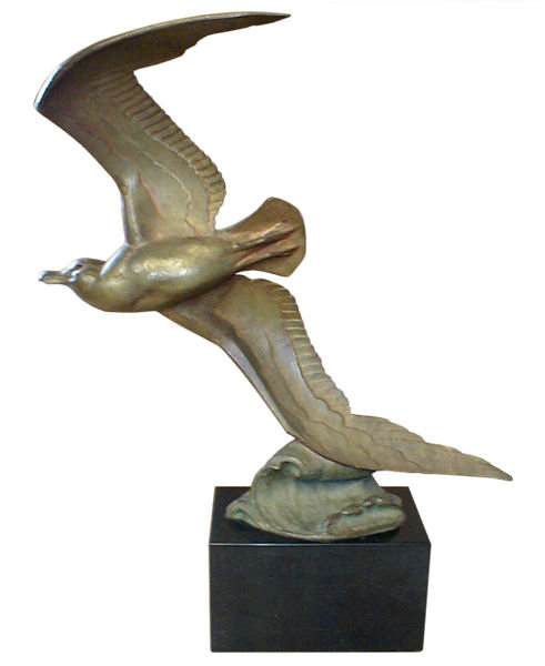 Andre Vincent Becquerel Seagull Bronze Sculpture