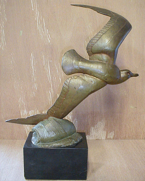 Andre Vincent Becquerel Seagull Bronze Sculpture