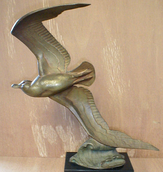 Andre Vincent Becquerel Seagull Bronze Sculpture