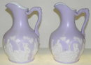 Pair Samuel Alcock Staffordshire Pitchers