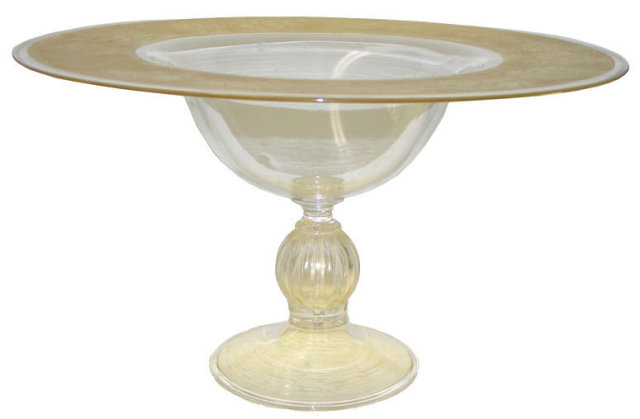 Large Golden CENEDESE Compote Centerpiece
