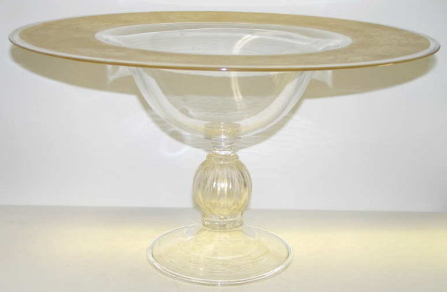 Large Golden CENEDESE Compote Centerpiece