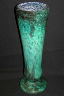 Antique Daum Mottled Green Glass Vase