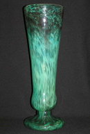 Antique Daum Mottled Green Glass Vase
