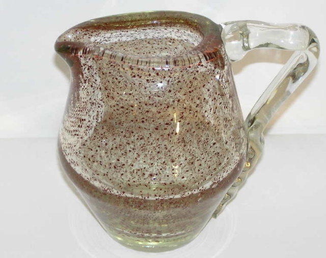 ANDRE THURET French Studio Art Glass Jug
