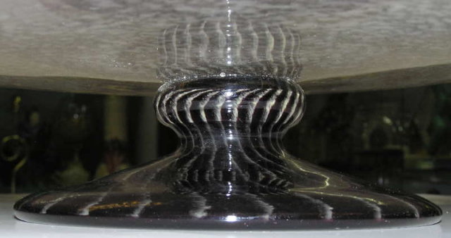 Violet French Schneider Glass Centerpiece