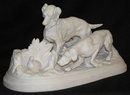 Bisque Parian Hunting Dog Figurine After MENE