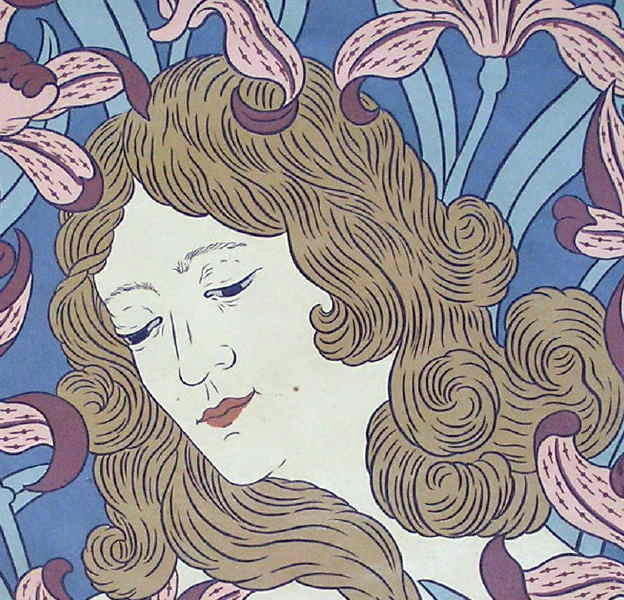 Art Nouveau Mettlach Stoneware Charger