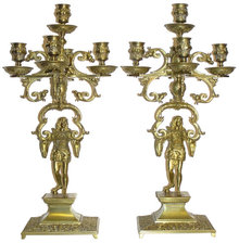 Pair Rennaissance Revival Candelabras