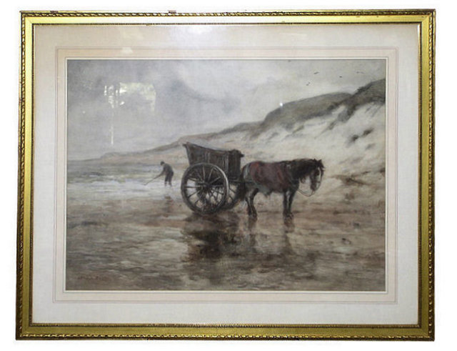 Impressionist Dutch Watercolor by Arthur Feudel