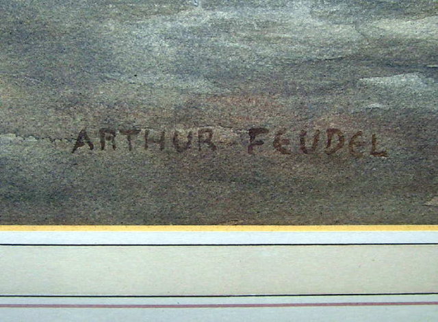 Impressionist Dutch Watercolor by Arthur Feudel