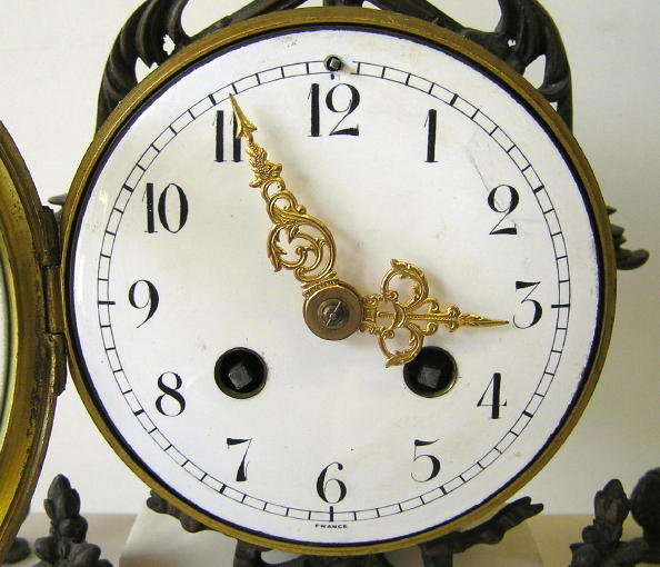 Marble Mantle Clock Candelabra Garniture Set