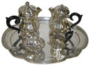 Antique German / Austrian 5-Pc Silver Tea Set