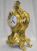 French Napoleon III Gilt Bronze Mantle Clock