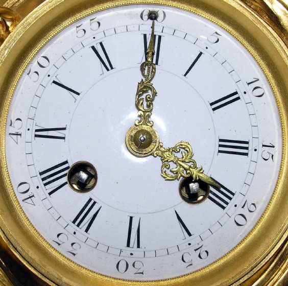 French Napoleon III Gilt Bronze Mantle Clock