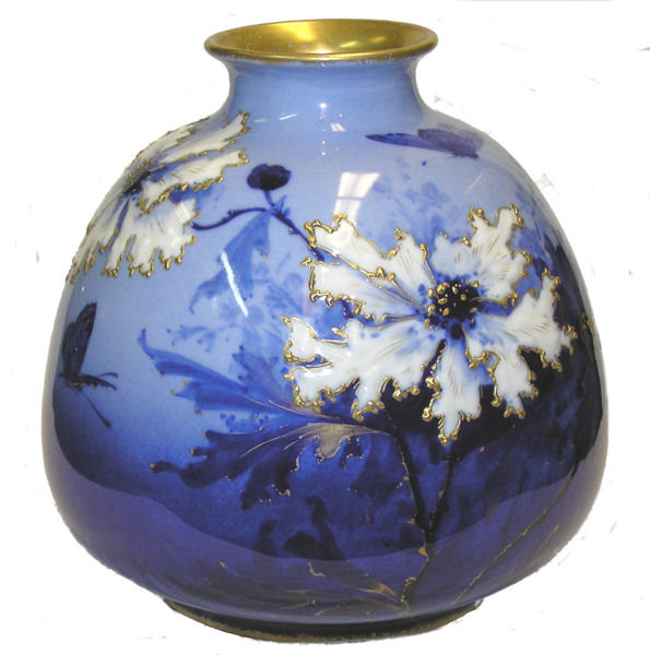 Ernst Wahliss Bohemian Porcelain Vase