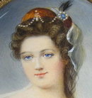DUVAL Female Miniature Portrait Painting