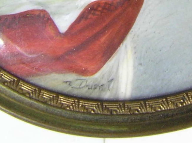 DUVAL Female Miniature Portrait Painting