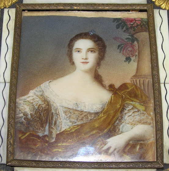 Miniature Framed Female Portrait Painting