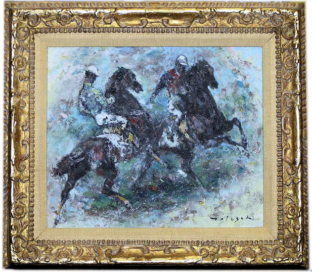 HOLESCH Polo Players Oil Painting