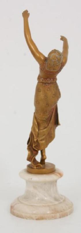 Tarantella French Art Deco Cold Painted Bronze Figurine Sculpture After Joe Descomps
