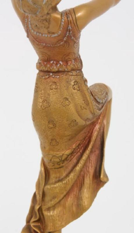 Tarantella French Art Deco Cold Painted Bronze Figurine Sculpture After Joe Descomps