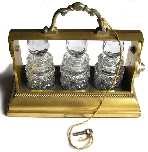FURBER & SONS Tantalus w Original Decanters