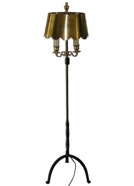 Georgian Style Wrought Iron Brasss Floor Lamp