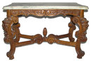 Antique Marble Top Georgian Hall Bench