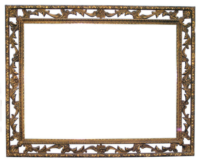 Giltwood Rectangular Overmantel Mirror