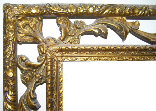 Giltwood Rectangular Overmantel Mirror