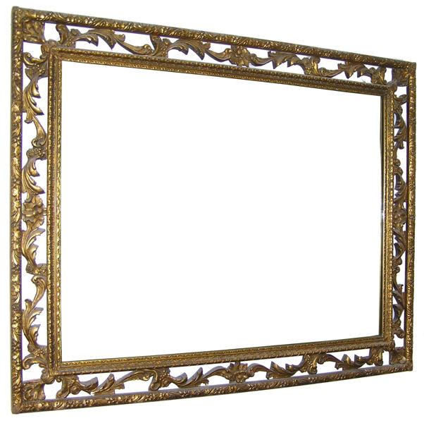 Giltwood Rectangular Overmantel Mirror