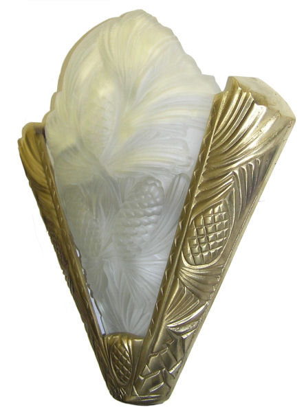 Pair French Art Deco Bronze Sconces