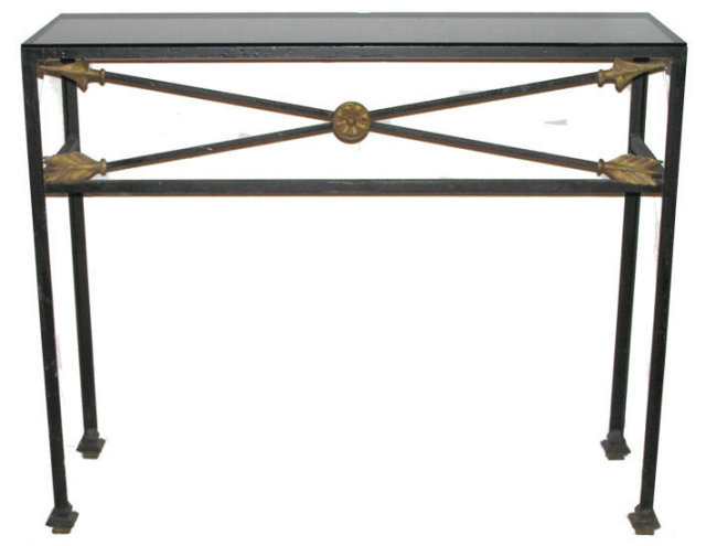 French Directoire Wrought Iron Sofa Table