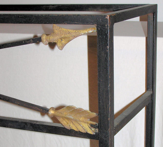French Directoire Wrought Iron Sofa Table