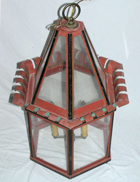 Antique American Painted Metal Lantern