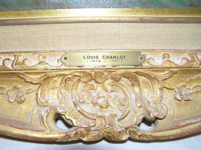 1906 LOUIS CHARLOT Figural Oil Painting