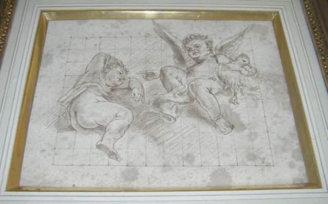 Neoclassical Cupids Painting After Franceschini