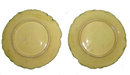 Pair of French JRL Majolica Green Leaf Plates