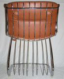 Set 4 GASTONE RINALDI Chrome Leather Dining