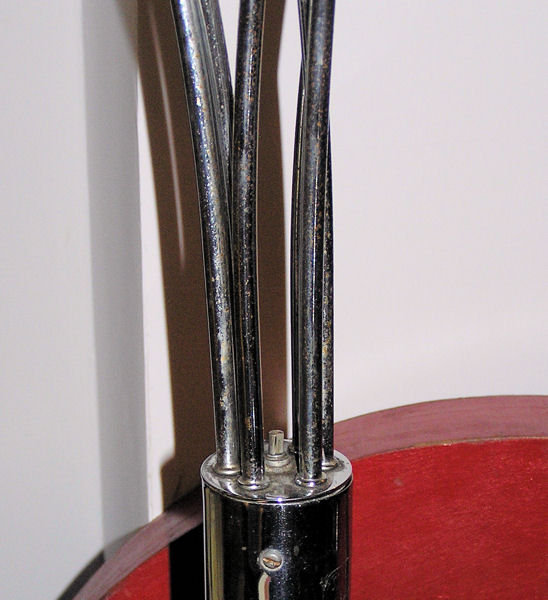 Mid-Century Modern Chrome 6-Light Floor Lamp
