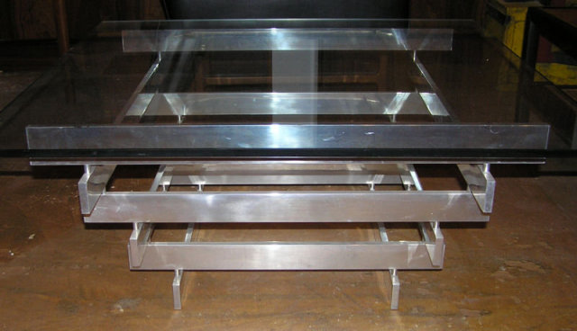 Paul Mayen Aluminum Cocktail Coffee Table